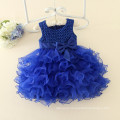 High Quality Purple Fancy Tutu Birthday Party Princess Dress for 3 Years Old Girls